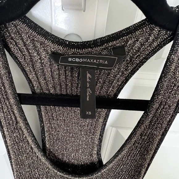 BCBGMaxAzria Metallic Gold/Black Maxi Dress - Picture 5 of 5